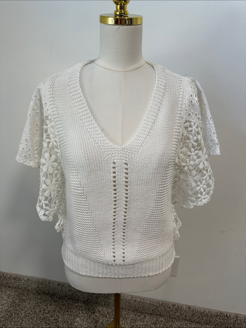 🌴 Democracy Lace Sleeve Sweater